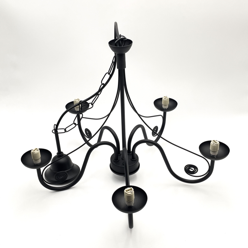 Brilagi - LED Kattokruunu ketjussa COTTAGE 5xG9/40W/230V musta/valkoinen