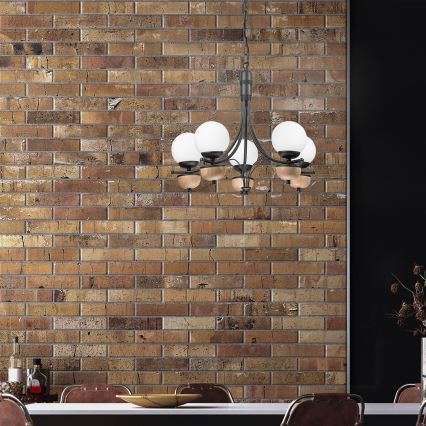 Brilagi - LED Kattokruunu ketjussa COTTAGE 5xG9/40W/230V pyökki/valkoinen