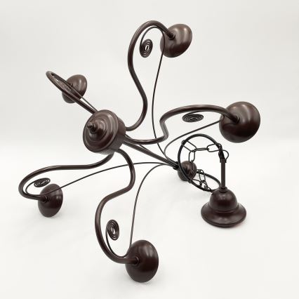 Brilagi - LED Kattokruunu ketjussa COTTAGE 5xG9/40W/230V ruskea/valkoinen