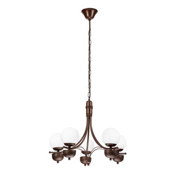 Brilagi - LED Kattokruunu ketjussa COTTAGE 5xG9/40W/230V tammi/valkoinen