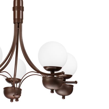 Brilagi - LED Kattokruunu ketjussa COTTAGE 5xG9/40W/230V tammi/valkoinen