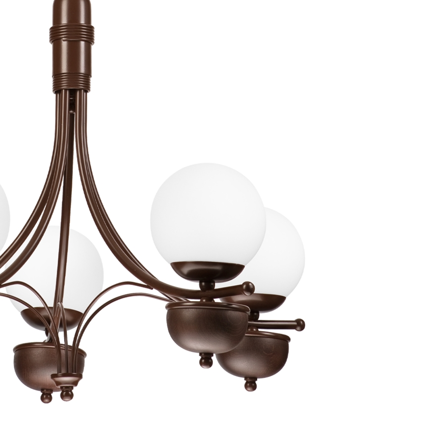 Brilagi - LED Kattokruunu ketjussa COTTAGE 5xG9/40W/230V tammi/valkoinen