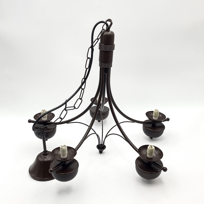 Brilagi - LED Kattokruunu ketjussa COTTAGE 5xG9/40W/230V tammi/valkoinen