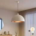 BRILAGI - LED-kattokruunu vaijerilla METALO 1xE27/40W/230V, halkaisija 60 cm, beige/kupari