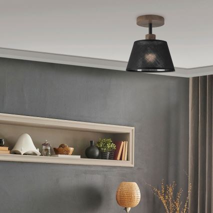 Brilagi - LED Pinta kattovalaisin ANTHONY 1xE14/60W/230V tammi-pähkinä/musta