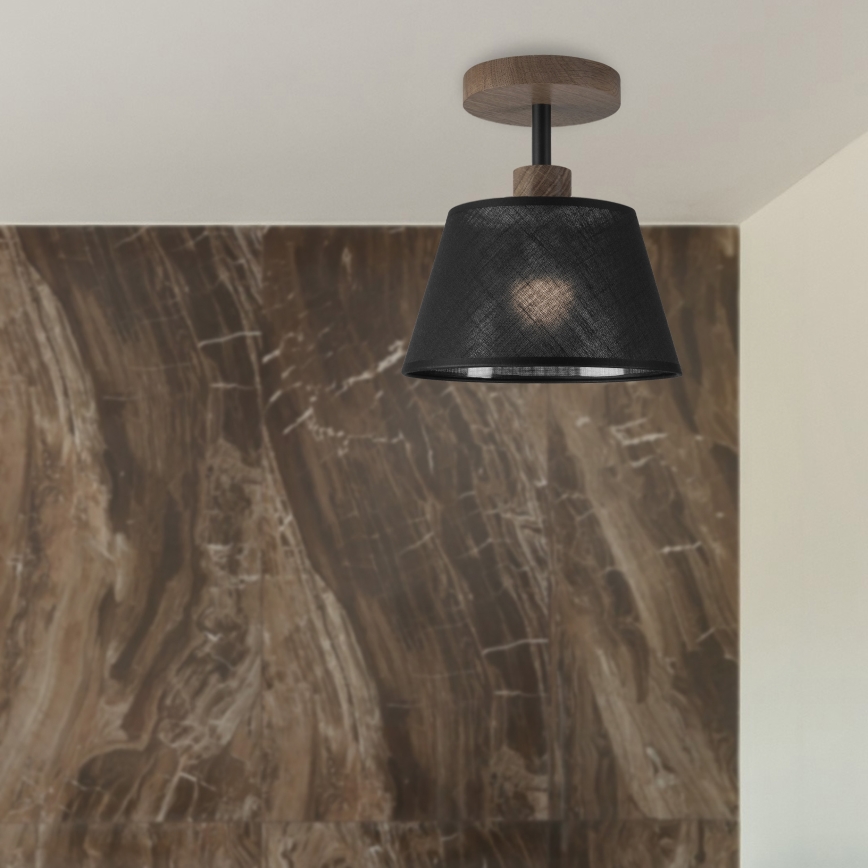 Brilagi - LED Pinta kattovalaisin ANTHONY 1xE14/60W/230V tammi-pähkinä/musta