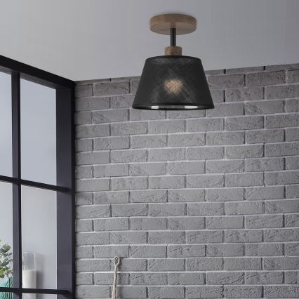 Brilagi - LED Pinta kattovalaisin ANTHONY 1xE14/60W/230V tammi-pähkinä/musta