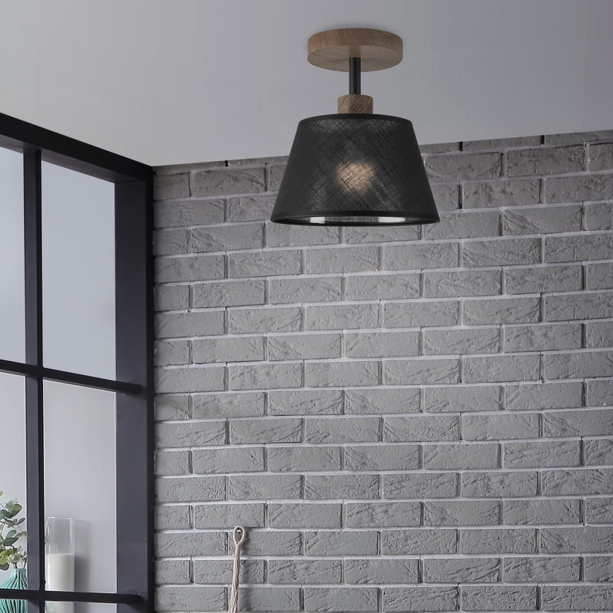 Brilagi - LED Pinta kattovalaisin ANTHONY 1xE14/60W/230V tammi-pähkinä/musta