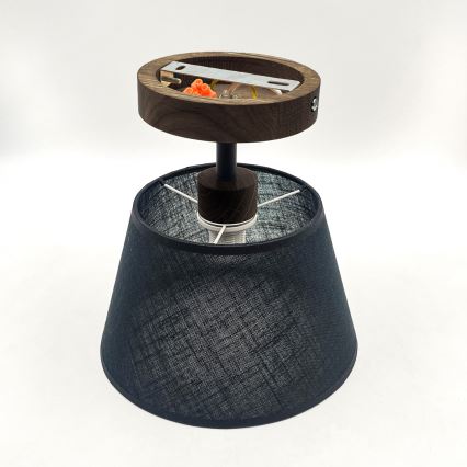 Brilagi - LED Pinta kattovalaisin ANTHONY 1xE14/60W/230V tammi-pähkinä/musta