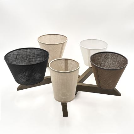 Brilagi - LED Pintakiinnitteinen kattovalaisin ANTHONY 5xE14/40W/230V tammi-pähkinä