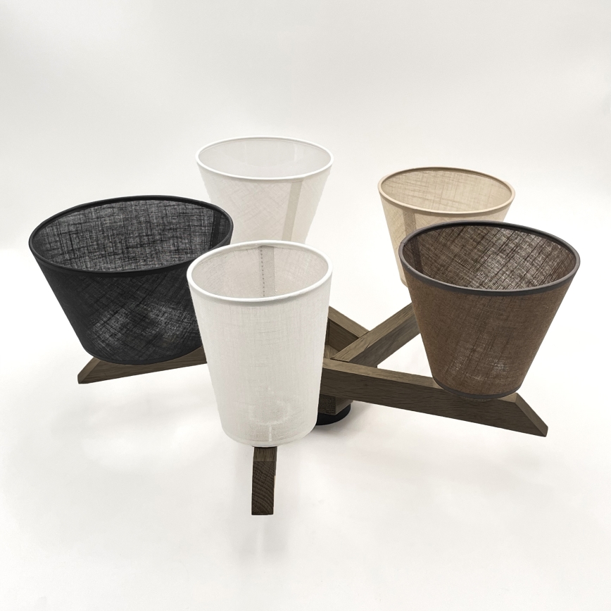 Brilagi - LED Pintakiinnitteinen kattovalaisin ANTHONY 5xE14/40W/230V tammi-pähkinä