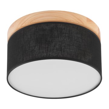 Brilagi - LED Kattovalaisin BELLADONNA 1xE27/15W/230V halkaisija 30 cm musta/mänty