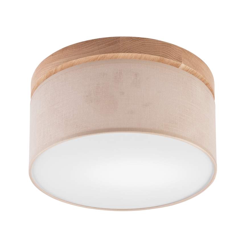 Brilagi - LED-kattovalaisin BELLADONNA 1xE27/15W/230V halkaisija 30 cm beige/tammi