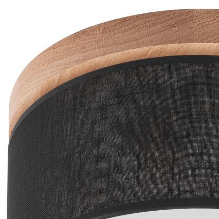 Brilagi - LED Kattovalaisin BELLADONNA 1xE27/15W/230V halkaisija 30 cm musta/tammi