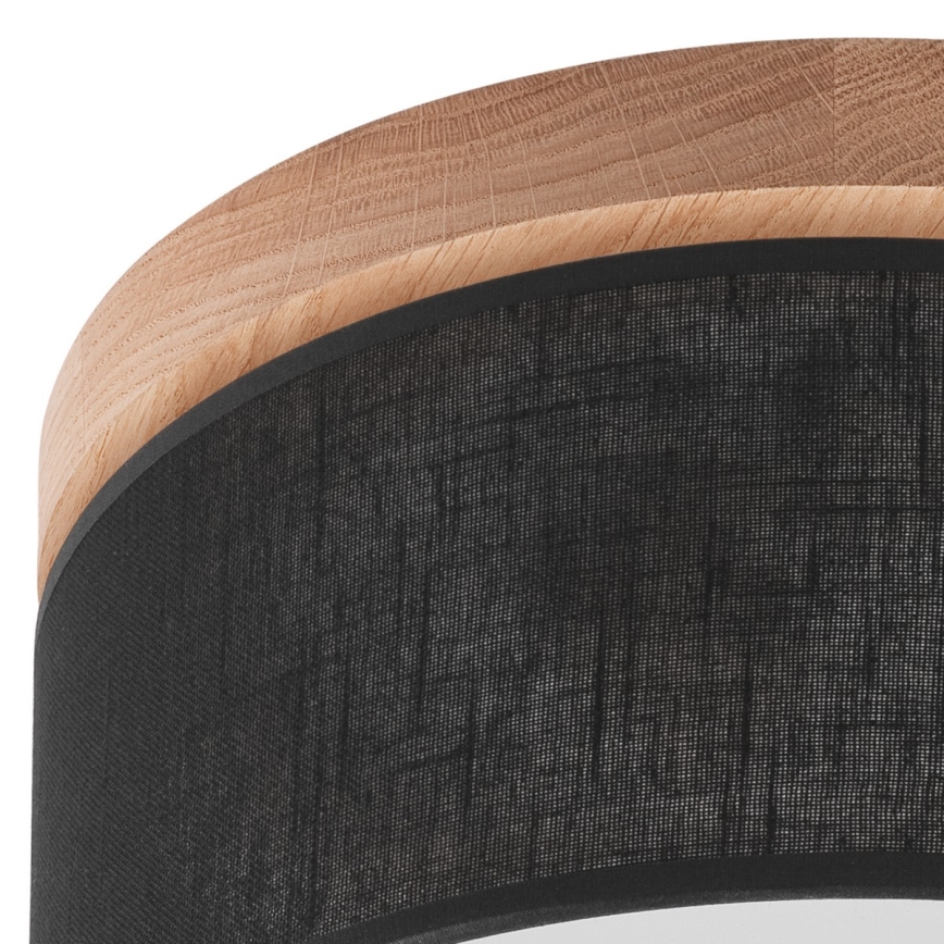 Brilagi - LED Kattovalaisin BELLADONNA 1xE27/15W/230V halkaisija 30 cm musta/tammi