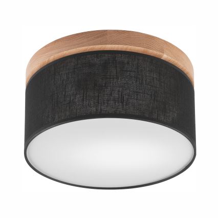 Brilagi - LED Kattovalaisin BELLADONNA 1xE27/15W/230V halkaisija 30 cm musta/tammi