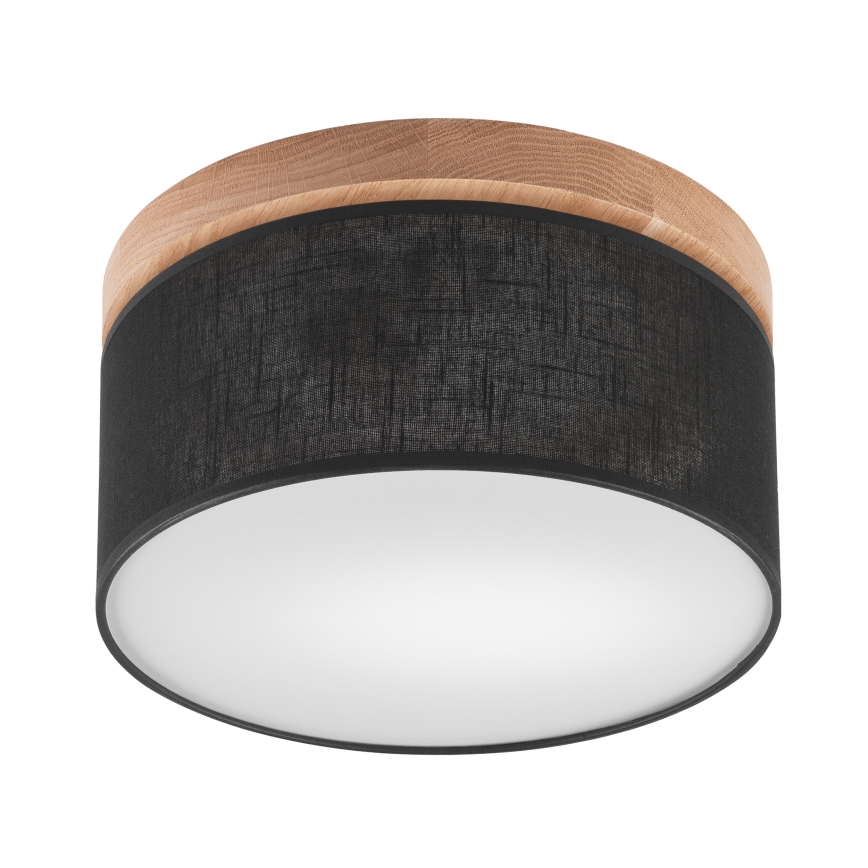 Brilagi - LED Kattovalaisin BELLADONNA 1xE27/15W/230V halkaisija 30 cm musta/tammi