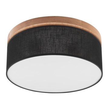 Brilagi - LED-kattovalaisin BELLADONNA 2xE27/15W/230V halkaisija 40 cm musta/tammi