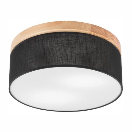 Brilagi - LED Kattovalaisin BELLADONNA 2xE27/15W/230V halkaisija 40 cm musta/mänty