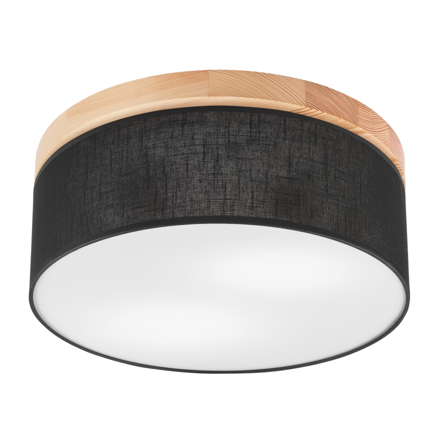 Brilagi - LED Kattovalaisin BELLADONNA 2xE27/15W/230V halkaisija 40 cm musta/mänty