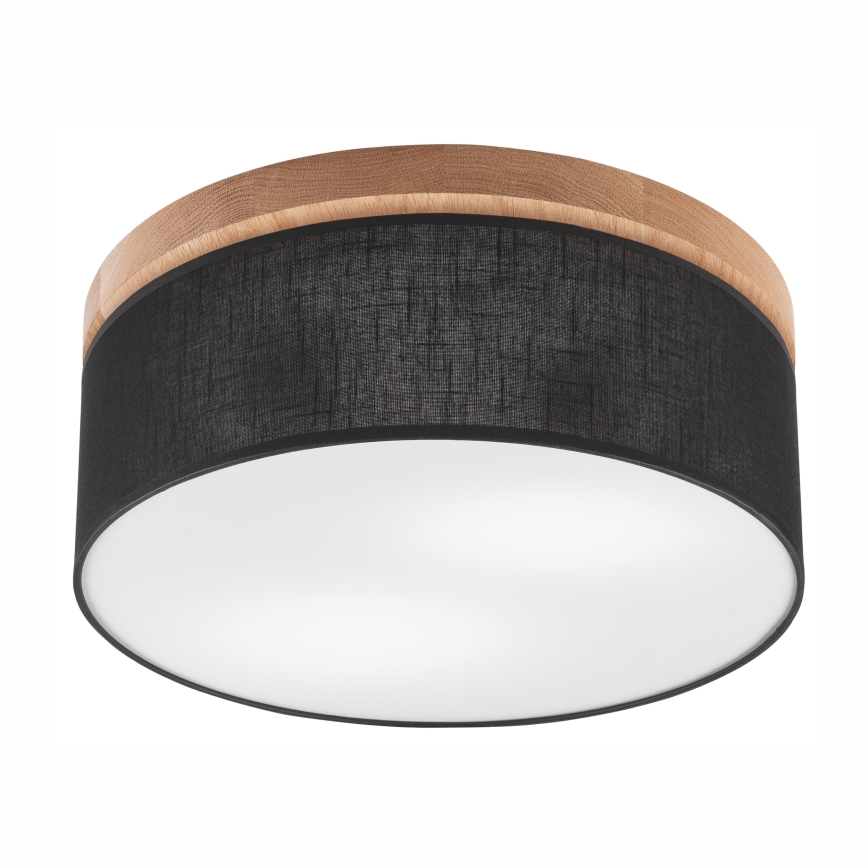 Brilagi - LED-kattovalaisin BELLADONNA 2xE27/15W/230V halkaisija 40 cm musta/tammi