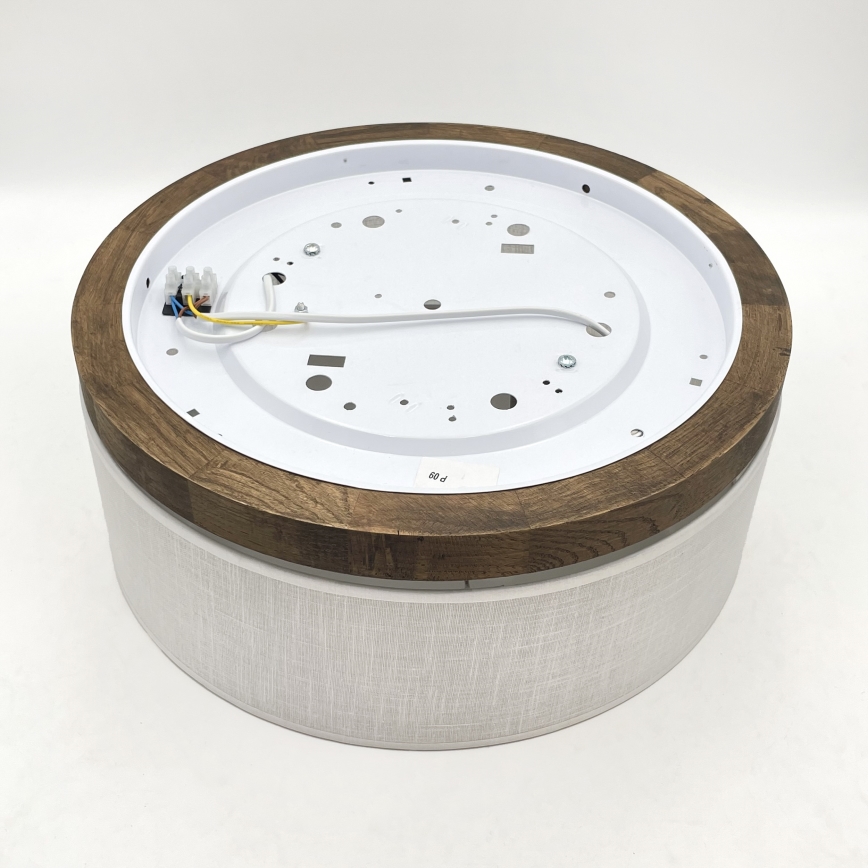 Brilagi - LED Kattovalaisin BELLADONNA 2xE27/15W/230V halkaisija 40 cm valkoinen/tammi-pähkinä