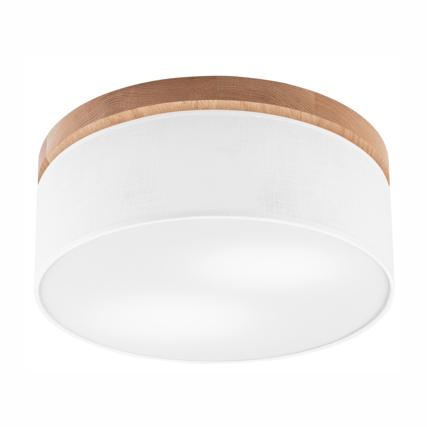 Brilagi - LED Kattovalaisin BELLADONNA 2xE27/15W/230V halkaisija 40 cm valkoinen/tammi