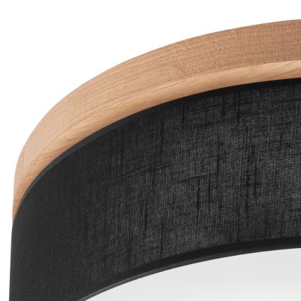 Brilagi - LED Kattovalaisin BELLADONNA 3xE27/15W/230V halkaisija 50 cm musta/tammi