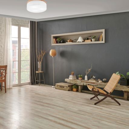 Brilagi - LED Kattovalaisin BELLADONNA 3xE27/15W/230V halkaisija 50 cm valkoinen/tammi