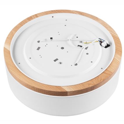 Brilagi - LED Kattovalaisin BELLADONNA 3xE27/15W/230V halkaisija 50 cm valkoinen/tammi