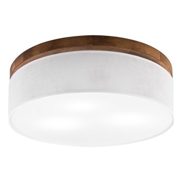 BRILAGI - LED-kattovalaisin BELLADONNA 3xE27/15W/230V Ø 50 cm valkoinen/tammi-kirsikka