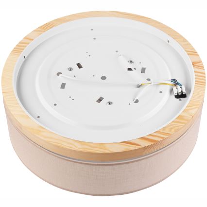 Brilagi - LED-kattovalaisin BELLADONNA 3xE27/15W/230V halkaisija 50 cm beige/mänty