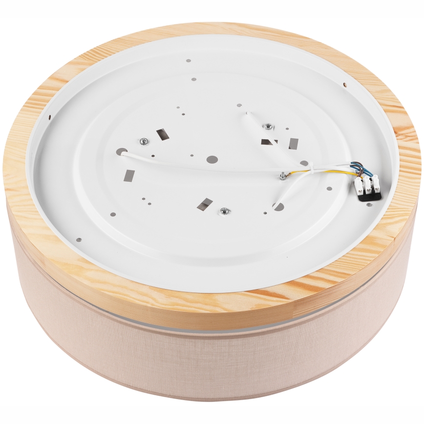 Brilagi - LED-kattovalaisin BELLADONNA 3xE27/15W/230V halkaisija 50 cm beige/mänty