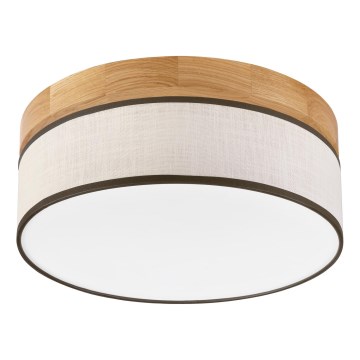 Brilagi - LED-kattovalaisin BELLADONNA LED/20 W/230 V, Ø 30 cm, kermanvärinen/tammi