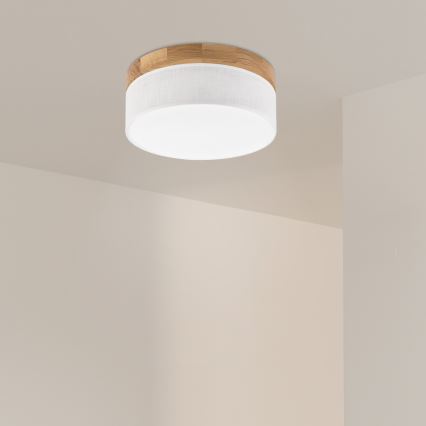 Brilagi - LED-kattovalaisin BELLADONNA LED/20W/230V Ø 30 cm valkoinen/tammi