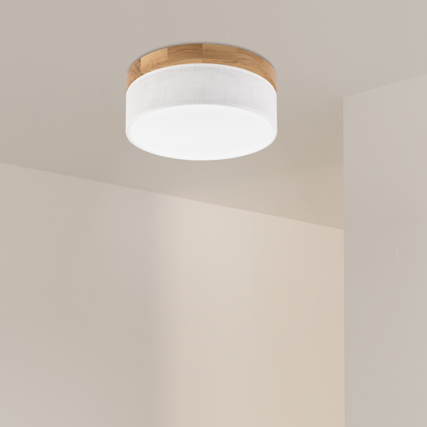 Brilagi - LED-kattovalaisin BELLADONNA LED/20W/230V Ø 30 cm valkoinen/tammi