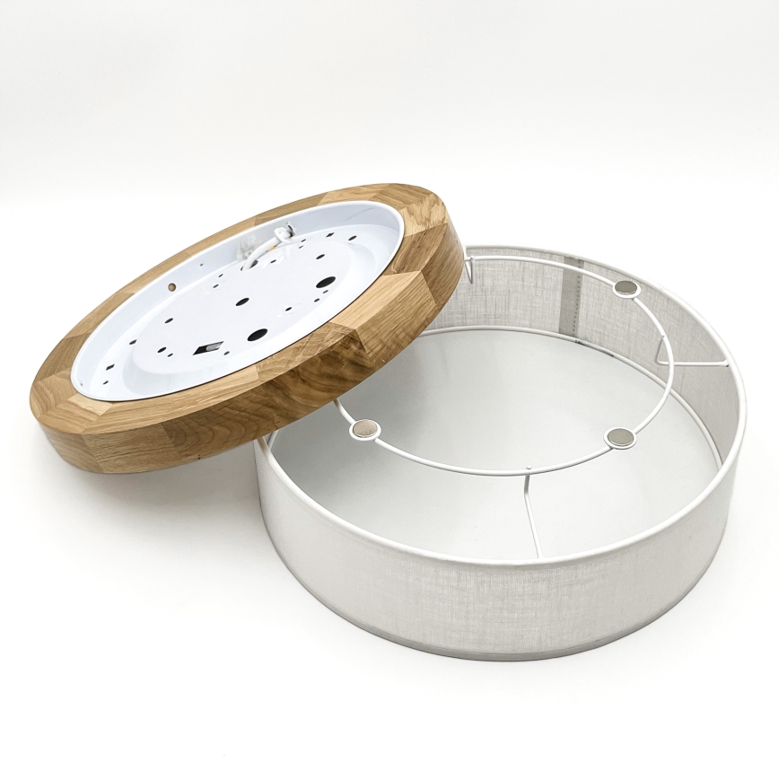 Brilagi - LED-kattovalaisin BELLADONNA LED/20W/230V Ø 30 cm valkoinen/tammi