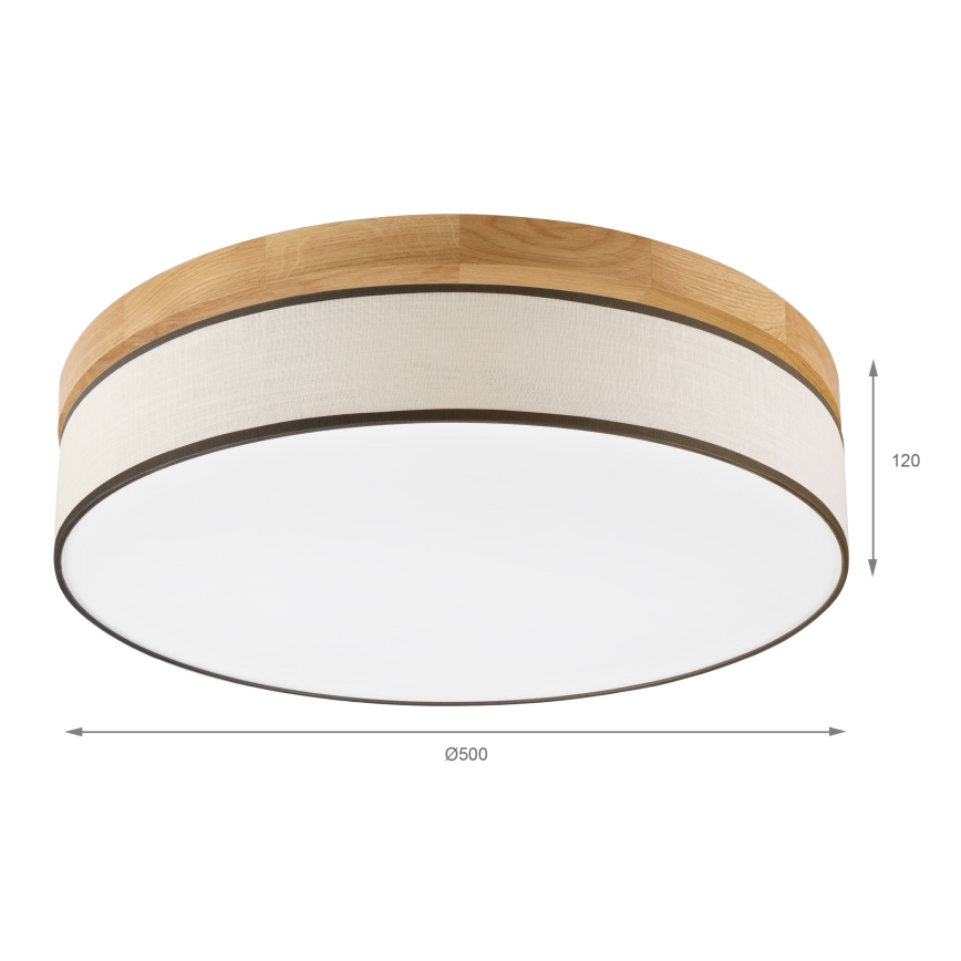 Brilagi - LED-kattovalaisin BELLADONNA LED/36W/230V Ø 50 cm kerma/tammi