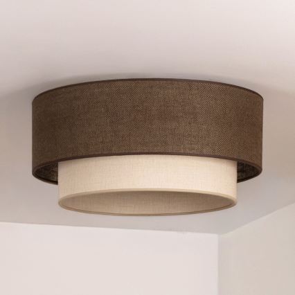 Brilagi - LED-kattovalaisin BOHO ECO 1xE27/10W/230V, halkaisija 40 cm, ruskea/kerma
