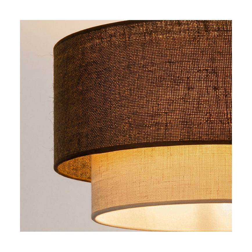 Brilagi - LED-kattovalaisin BOHO ECO 1xE27/10W/230V, halkaisija 40 cm, ruskea/kerma