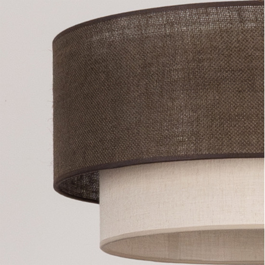 Brilagi - LED-kattovalaisin BOHO ECO 1xE27/10W/230V, halkaisija 40 cm, ruskea/kerma