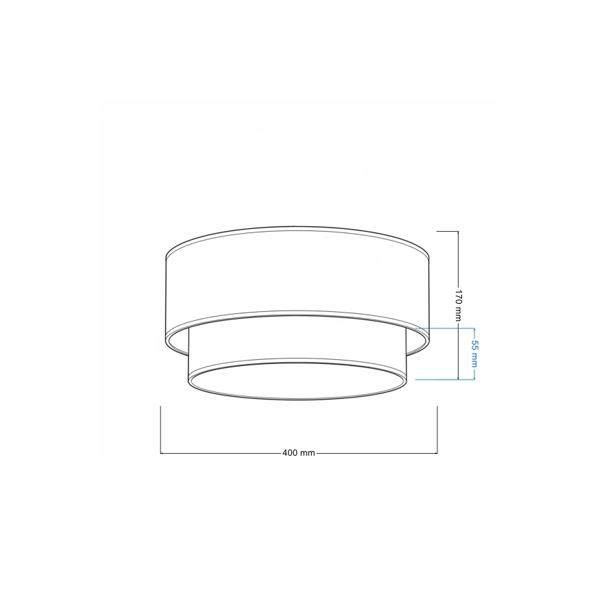 Brilagi - LED-kattovalaisin BOHO ECO 1xE27/10W/230V, halkaisija 40 cm, ruskea/kerma