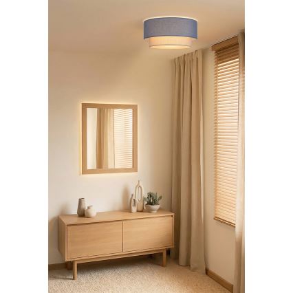 Brilagi - LED-kattovalaisin BOHO ECO 1xE27/10W/230V halkaisija 40 cm sininen/kerma