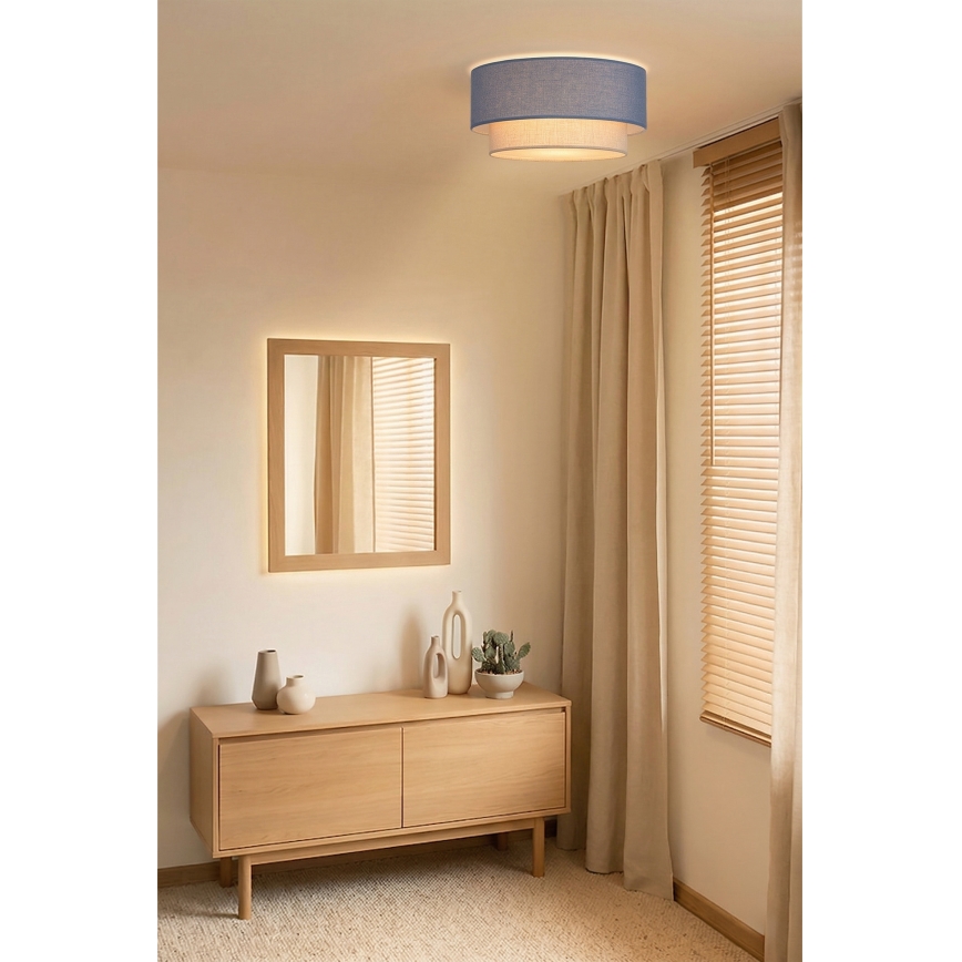 Brilagi - LED-kattovalaisin BOHO ECO 1xE27/10W/230V halkaisija 40 cm sininen/kerma