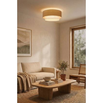 Brilagi - LED-kattovalaisin BOHO ECO 1xE27/10W/230V Ø 40 cm beige/kerma