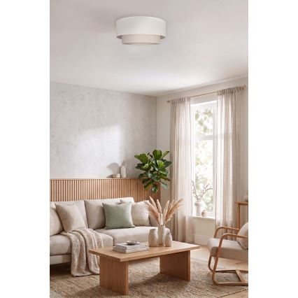 Brilagi - LED-kattovalaisin BOHO ECO 1xE27/10W/230V Ø 40 cm kermanvärinen