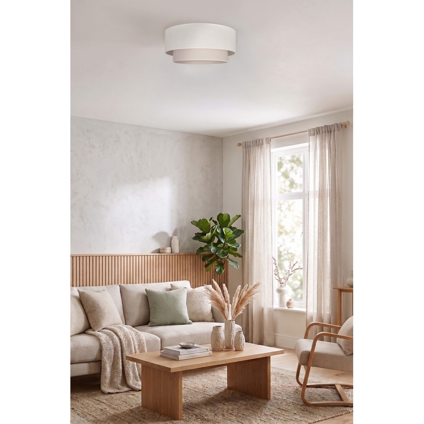 Brilagi - LED-kattovalaisin BOHO ECO 1xE27/10W/230V Ø 40 cm kermanvärinen