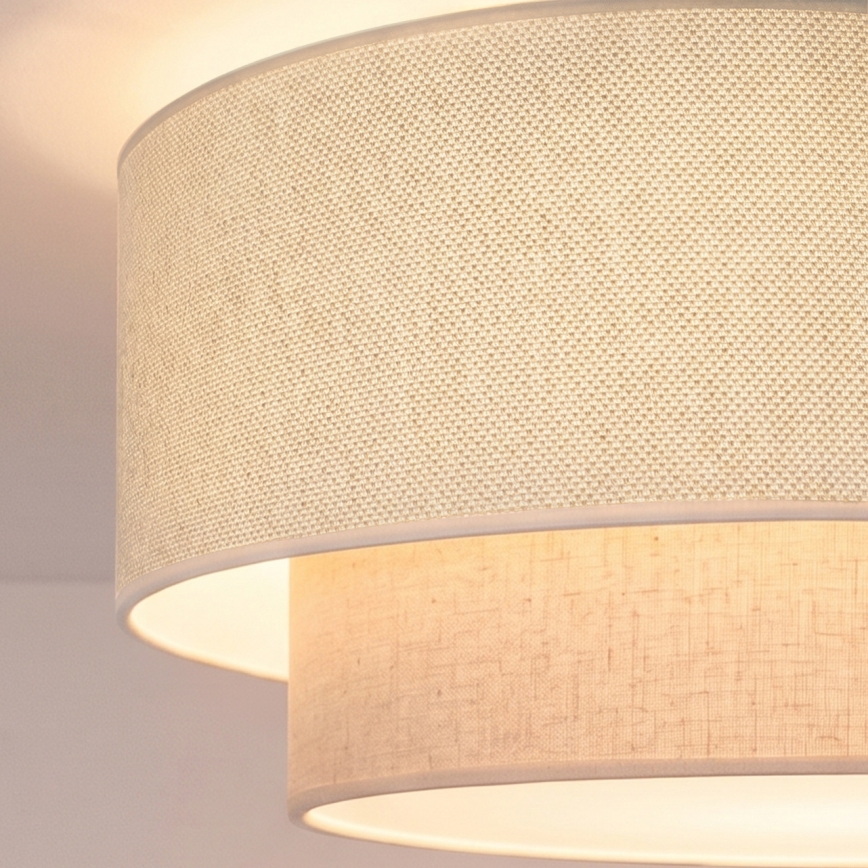 Brilagi - LED-kattovalaisin BOHO ECO 1xE27/10W/230V Ø 40 cm kermanvärinen