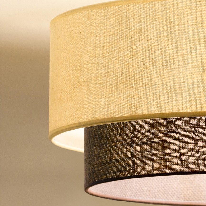 Brilagi - LED-kattovalaisin BOHO STYLE 1xE27/15W/230V halkaisija 40 cm kerma/ruskea