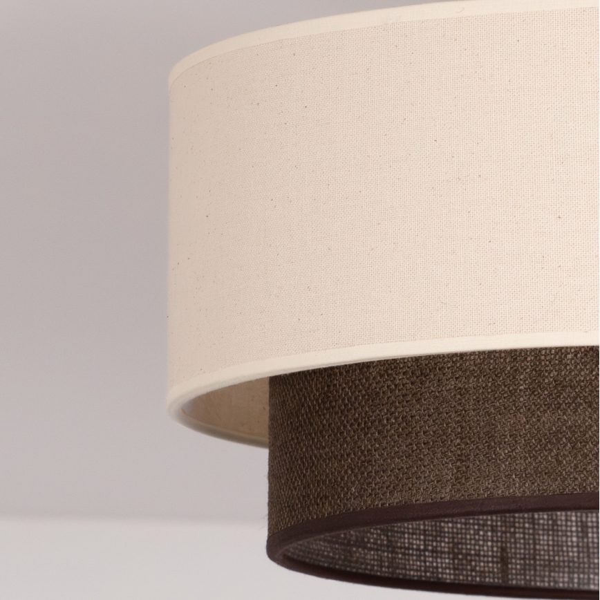 Brilagi - LED-kattovalaisin BOHO STYLE 1xE27/15W/230V halkaisija 40 cm kerma/ruskea